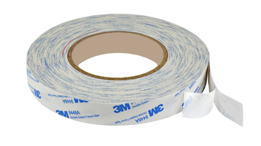3M Double Sided Tissue Tape 9448A | 24mm x 50metres | Box of 4 Rolls
