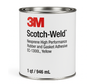 3M Neoprene Rubber and Gasket Adhesive 1300L | Pack of 12 Cans (Quart pack)
