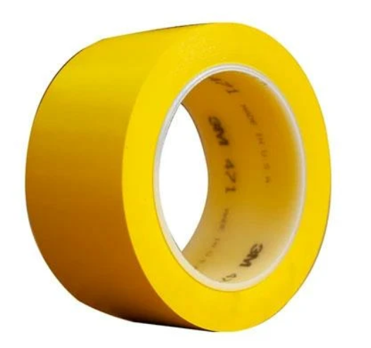 3M Vinyl Tape Yellow 471  2"x33Metres | Box of 6 Rolls