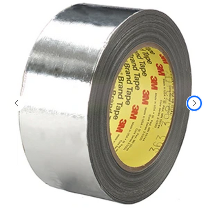 3M High Temp Aluminium Foil/Glass Cloth Tape 363 | Box of 2 Rolls