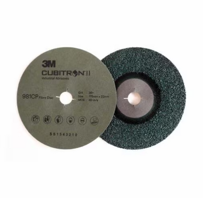 3M Cubitron 2 Fiber Disc 981CP | 4" 60 Grit | Pack of 100