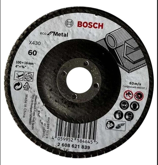 flap disc x430 4"  G60   (MOQ 200)